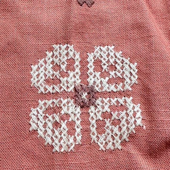 Torrid Linen Eyelet Tunic Embroidered Size XL Square Neck Flutter Boho Hippie - Picture 7 of 15